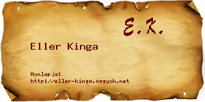 Eller Kinga névjegykártya