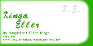 kinga eller business card